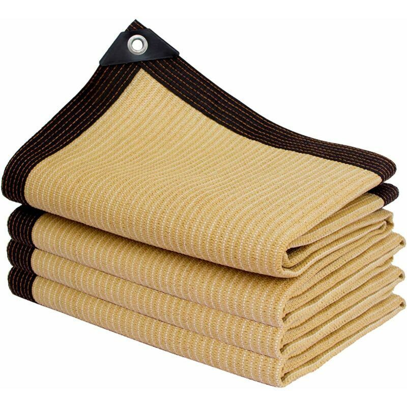 foto del prodotto lablanc rete ombreggiante rettangolare, 3x7m beige, con fori, telo ombreggiante leggero e resistente ai raggi uv, per tende da sole piscine garage