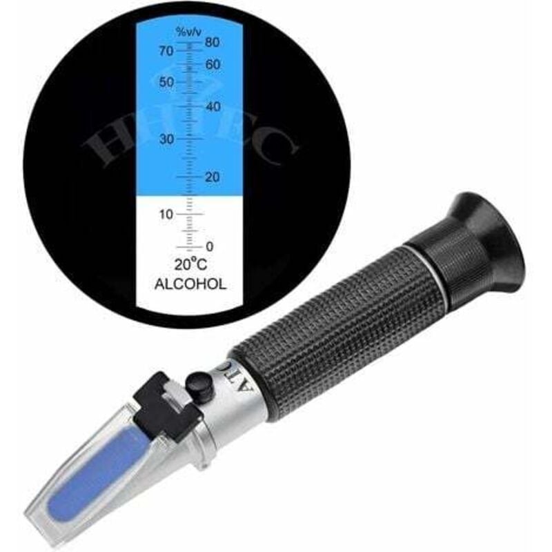 foto del prodotto lablanc rifrattometro per distillati alcol 0 80 v v rifrattometro portatile alcolmetro per liquori bevande distillate ed etanolo con acqua come
