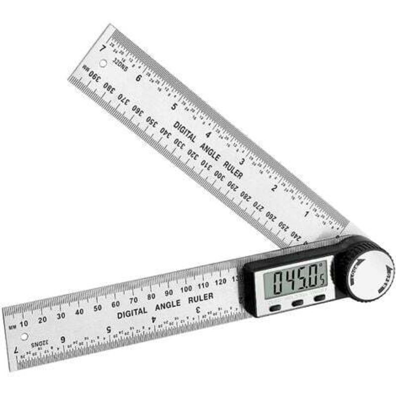 foto del prodotto lablanc righello angolare digitale 2 in 1, goniometro digitale con funzione hold rev zero, misuratore angolare in acciaio inossidabile da 200 mm