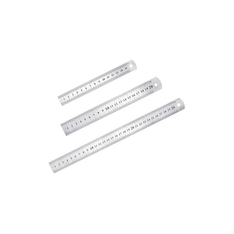 foto del prodotto lablanc righello di precisione in acciaio inossidabile, 3 pezzi, kit di righelli dritti in metallo, 15 cm 6 , 20 cm 8 , 30 cm 12 ,