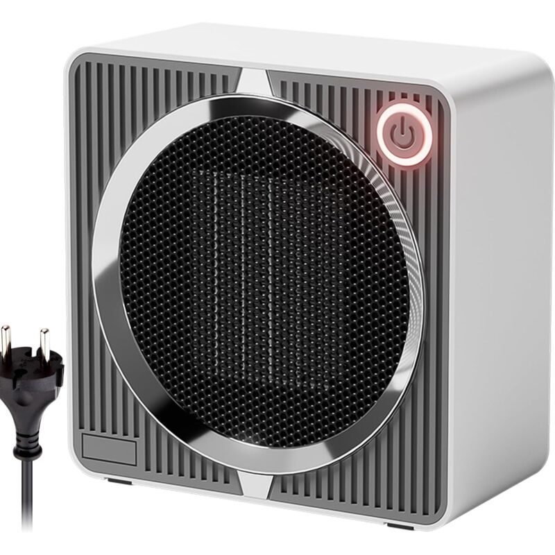 foto del prodotto lablanc riscaldatore elettrico portatile da 500 w, mini riscaldatore elettrico ptc, termoventilatore portatile, protezione da surriscaldamento e