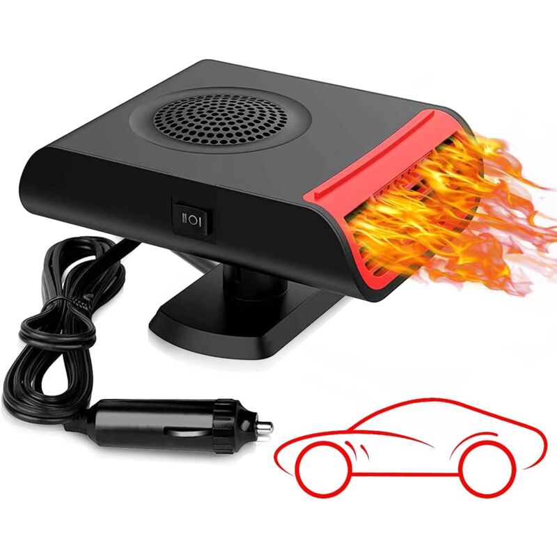 foto del prodotto lablanc riscaldatore per auto 12v, sbrinatore per parabrezza, riscaldatore per auto 3 in 1, riscaldamento rapido, raffreddamento, accendisigari per