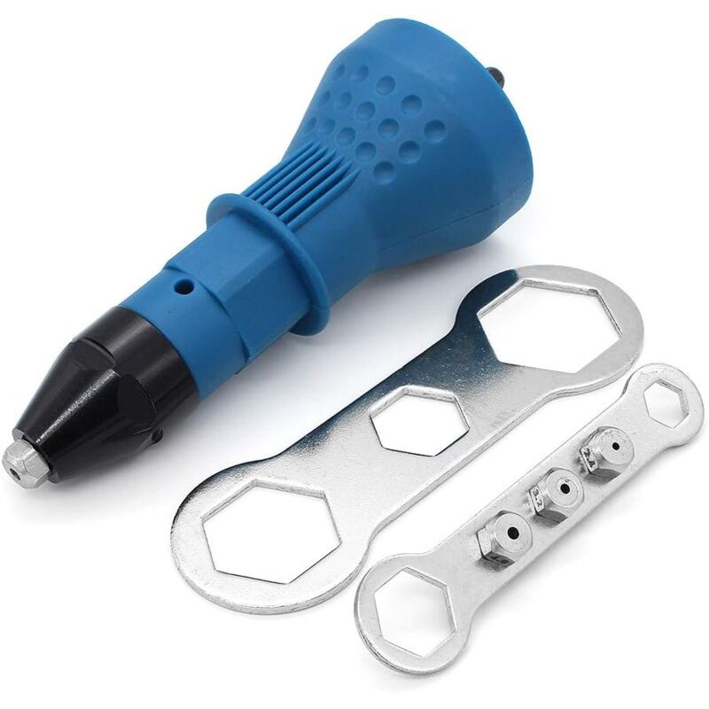 foto del prodotto lablanc rivettatrice a batteria, kit di utensili per trapano elettrico per rivetti, adattatore per rivettatrice, inserto per dadi, accessori per