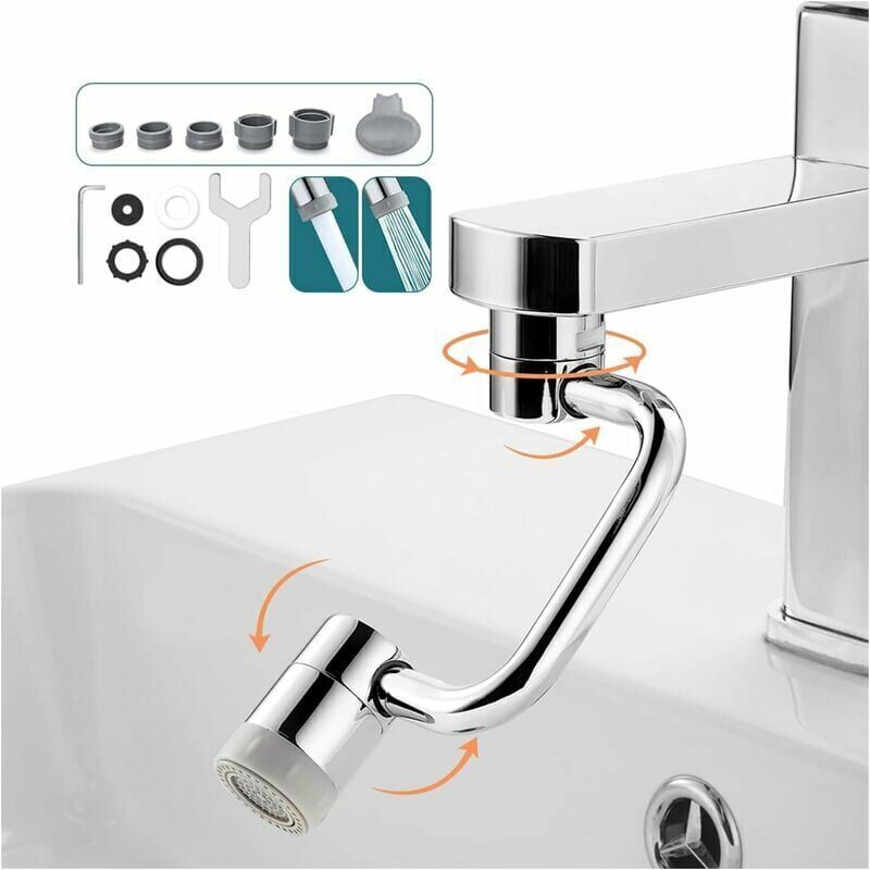 foto del prodotto lablanc rubinetto prolunga multifunzionale, aeratore per rubinetto 1080 , rubinetto con 2 modalit di uscita dell acqua per cucine e bagni,