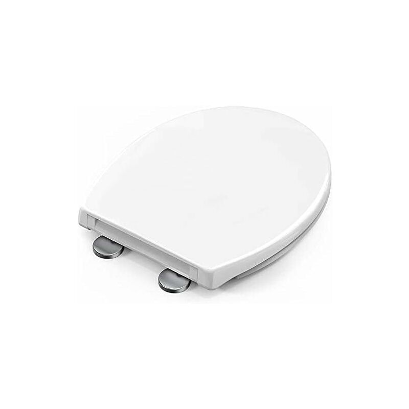 foto del prodotto lablanc sedile wc, sedile wc con chiusura ammortizzata e cerniera regolabile, facile da installare e pulire, sedile wc a forma di o in
