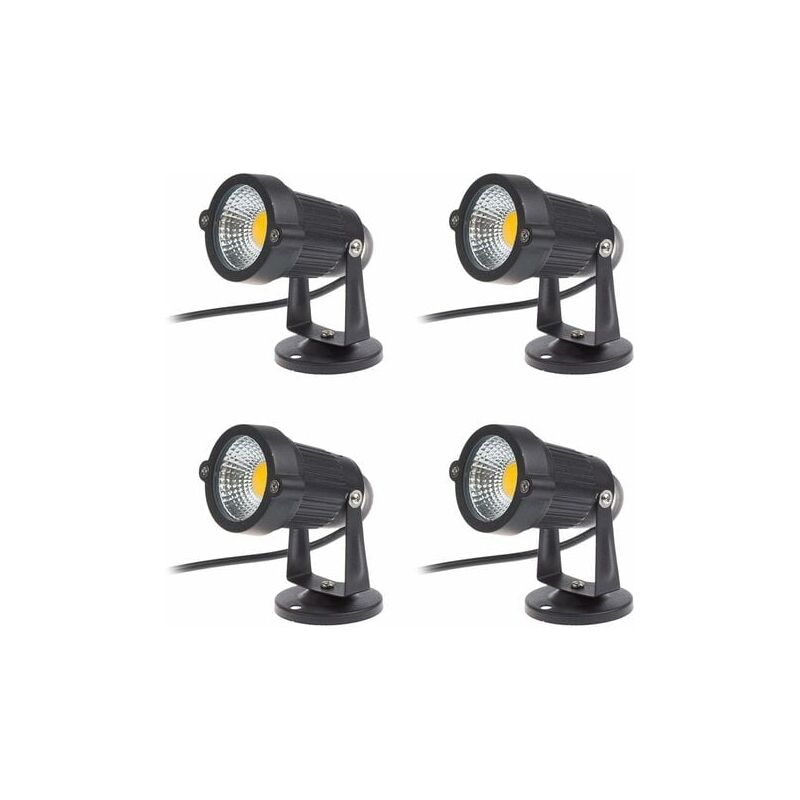 foto del prodotto lablanc set di 4 faretti led 3w 220v orientabili da giardino illuminazione esterna giardino terrazza