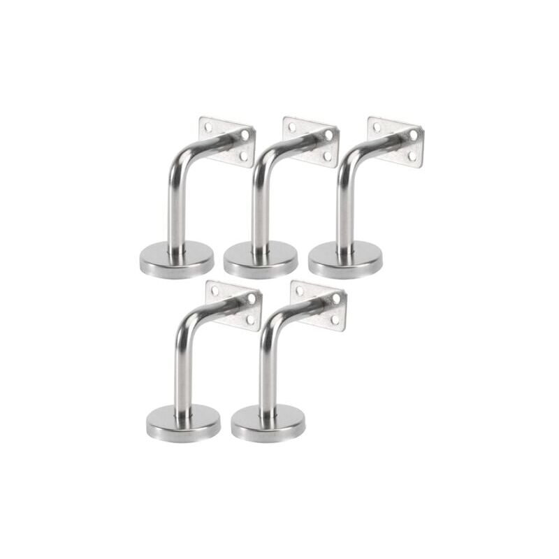 foto del prodotto lablanc set di 5 staffe per corrimano in acciaio inox staffe per corrimano a parete per scale interne ed esterne, ringhiere per scale in legno,