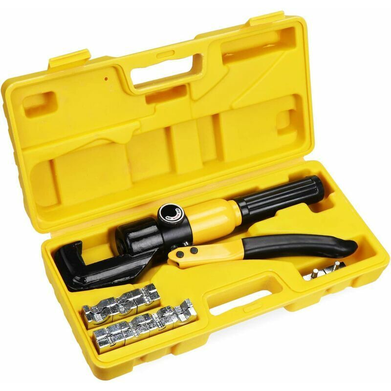 foto del prodotto lablanc set di pinze per crimpatura da 10 tonnellate e 9 matrici, utensile per crimpatura idraulico, utensile per crimpatura idraulico, pinze per