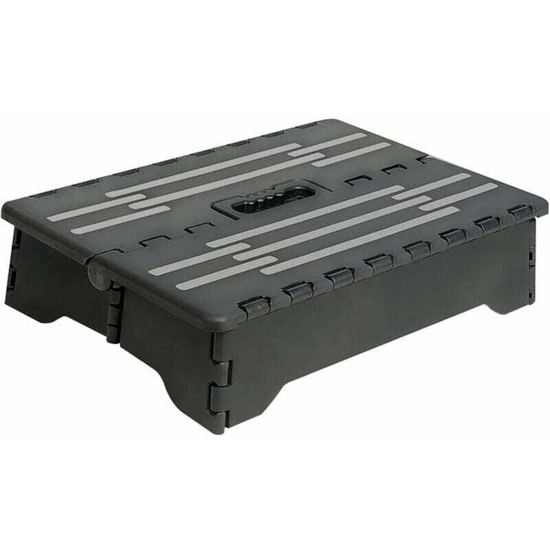 foto del prodotto lablanc sgabello pieghevole, sgabello mobile robusto, sicuro sgabello pieghevole portaoggetti adatto per cucina, bagno, campeggio, viaggi,