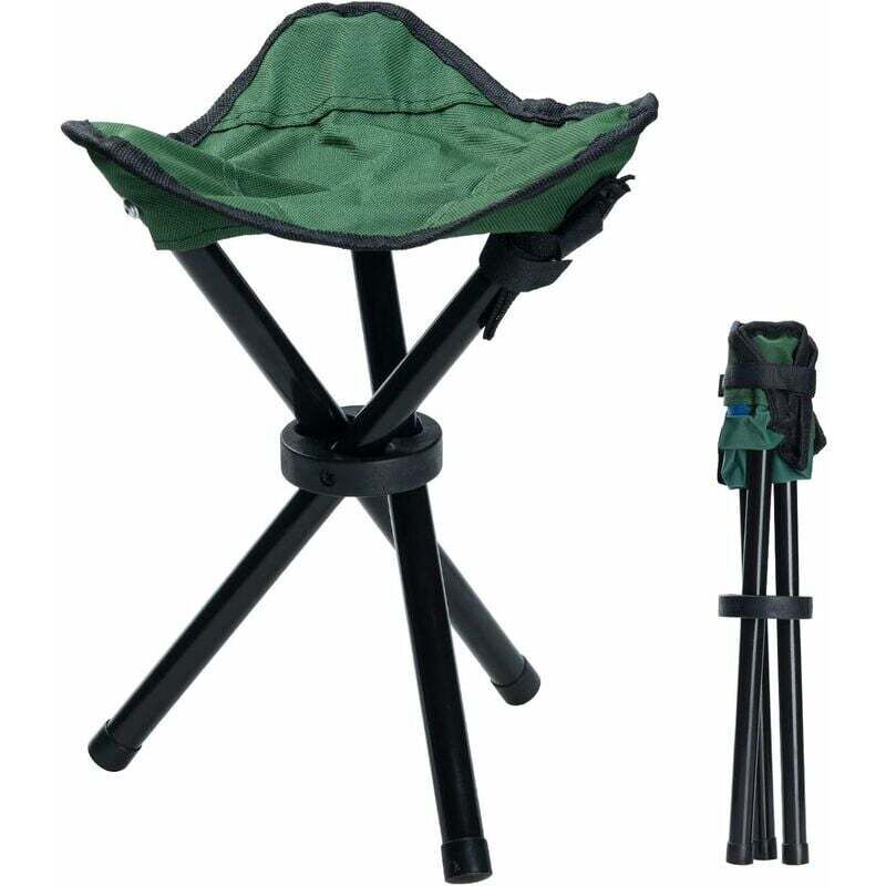 foto del prodotto lablanc sgabello portatile pieghevole in tela con treppiede e 3 gambe per escursionismo, campeggio, pesca, picnic, spiaggia, barbecue, viaggi,