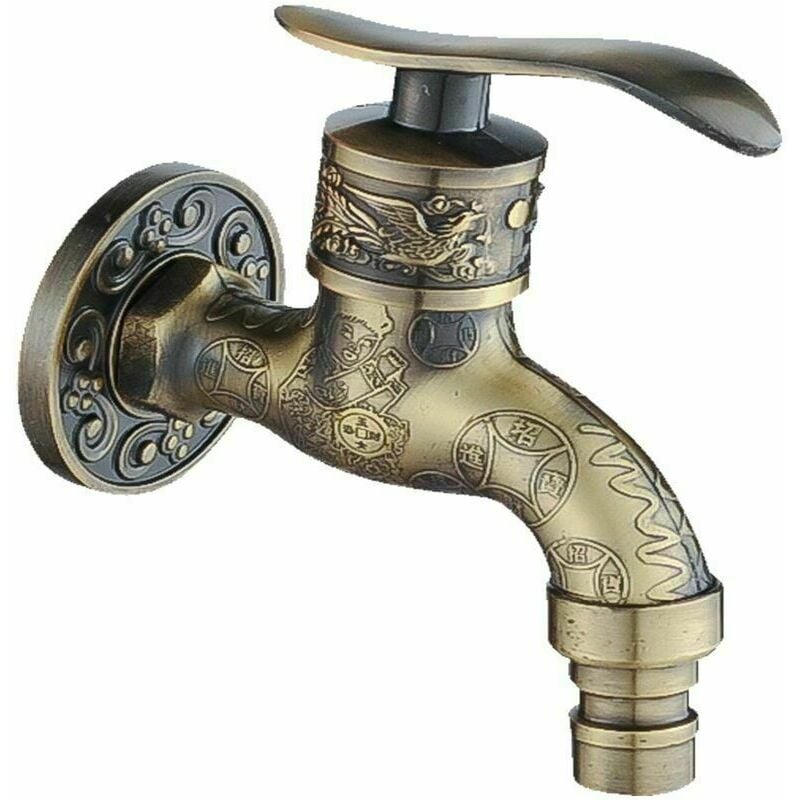 foto del prodotto lablanc sgombero totale rubinetto per vasca da bagno vintage, miscelatore per lavabo caldo e freddo, finitura bronzo, bollitore vintage verniciato