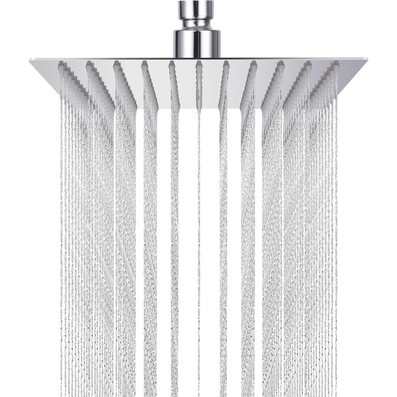 foto del prodotto lablanc soffione doccia quadrato da 10 pollici, soffione doccia a pioggia, soffione doccia quadrato in acciaio inox 304, soffione doccia a soffitto