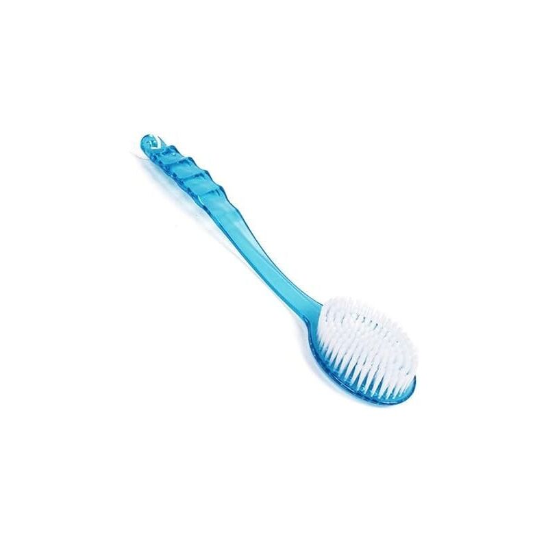 foto del prodotto lablanc spazzola blu con manico lungo per massaggiare, strofinare, lavare la schiena, fare il bagno
