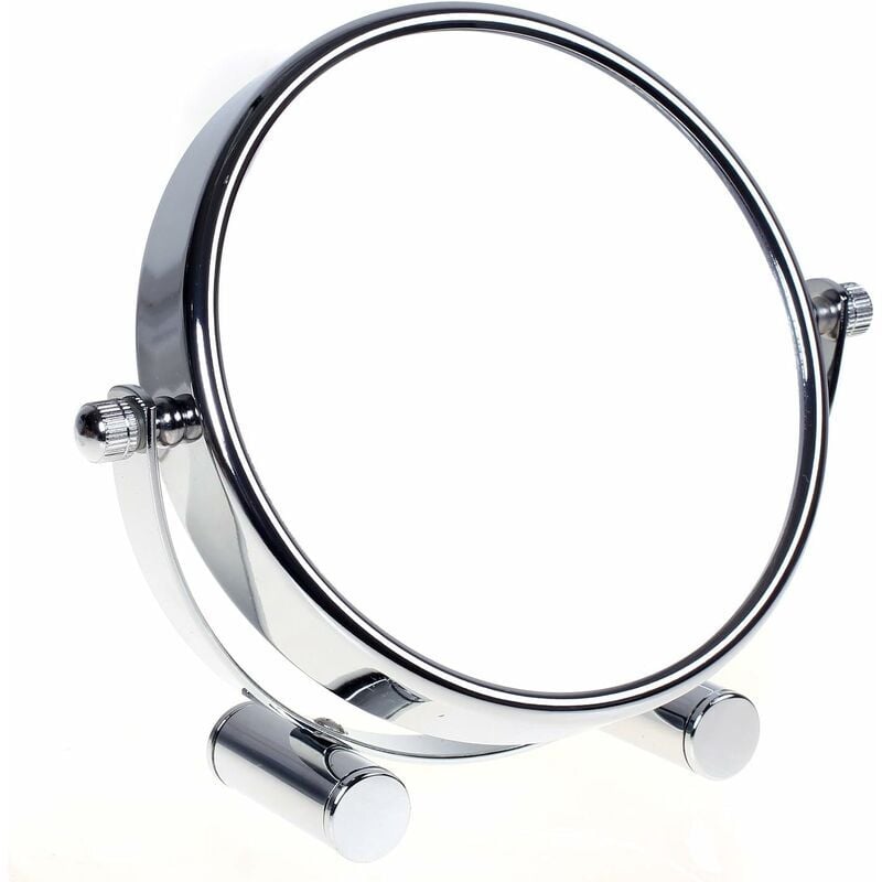 foto del prodotto lablanc specchio da trucco, rotazione a 360 , bifacciale normale e ingrandimento 10x. specchio da terra, specchio ingranditore, specchio da bagno
