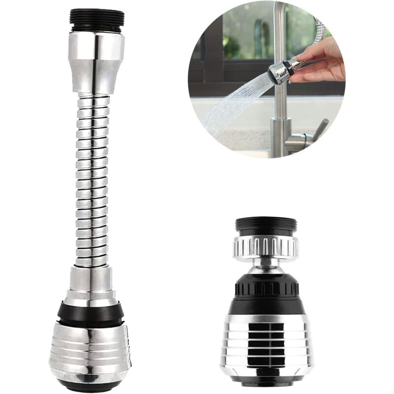 foto del prodotto lablanc spruzzatore per rubinetto da cucina lungo e corto, 2 pezzi, prolunga per rubinetto da cucina, ugello girevole a 360 , adatto per cucina