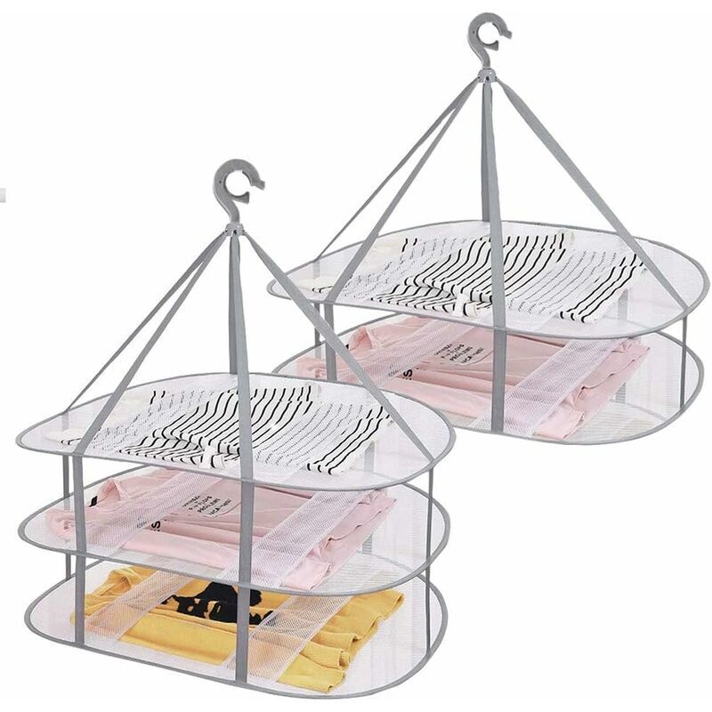 foto del prodotto lablanc stendibiancheria pieghevole, antivento, pieghevole con fascia di fissaggio, stendibiancheria pieghevole per maglioni per esterni,