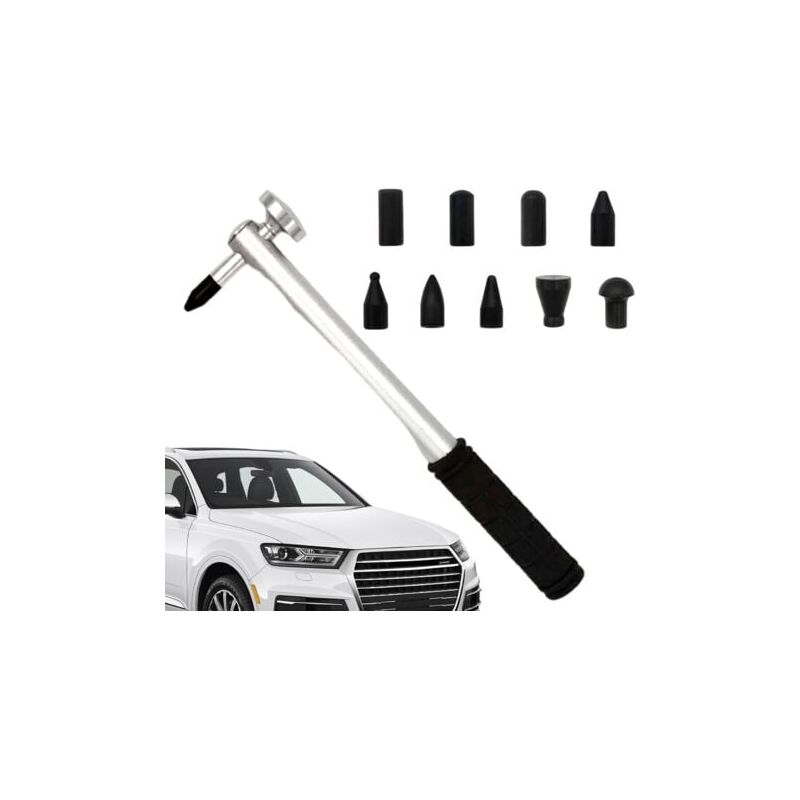 foto del prodotto lablanc strumento per la riparazione di ammaccature auto, martello potente con 9 testine, kit portatile per l estrazione di ammaccature, kit per la