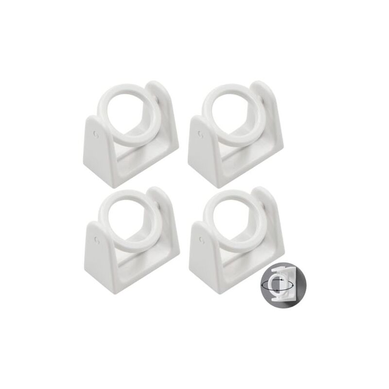 foto del prodotto lablanc supporto per asta per tenda, 4 pezzi, supporti per asta per tenda, autoadesivi, da parete, senza foratura, adatti per tende, asciugamani,