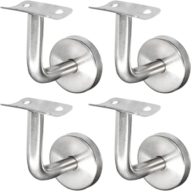 foto del prodotto lablanc supporto per corrimano in acciaio inox 304 per ringhiera delle scale, montaggio a parete, ringhiera in legno, argento 4 pezzi 