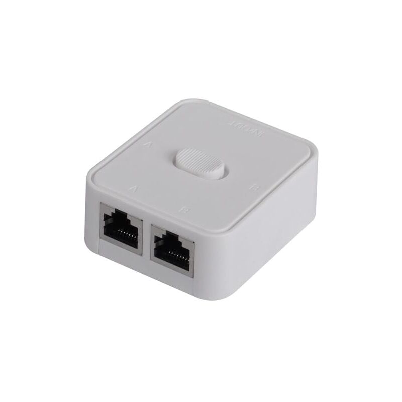 foto del prodotto lablanc switch di rete a 2 porte, rj45, selettore di switch di rete a 2 porte, 100 m 2 in 1 o 1 ingresso 2 uscite