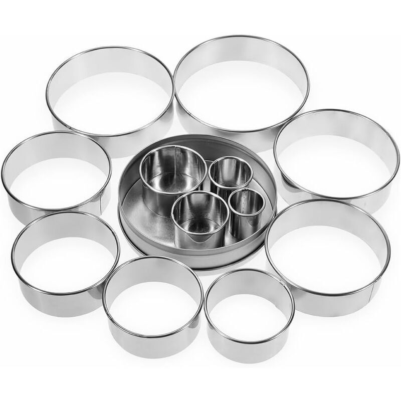 foto del prodotto lablanc tagliabiscotti 12 pezzi tagliabiscotti in acciaio inox tagliabiscotti rotondi per biscotti, pasta di zucchero, torte