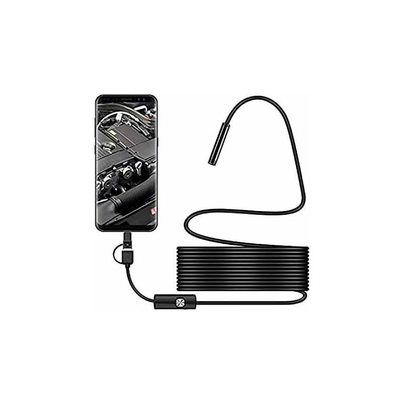 foto del prodotto lablanc telecamera di ispezione usb snake, endoscopio usb c impermeabile ip67 da 2,0 mp, telecamera di tipo c con 8 luci led regolabili per android