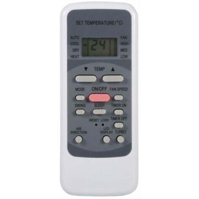 foto del prodotto lablanc telecomando per condizionatori d aria serie r51 r51 e r51 ce r51m ce r51d e r51m bge r51m bge, orologio integrato e timer di