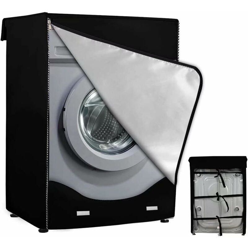 foto del prodotto lablanc telo coprilavatrice a carica frontale, impermeabile, antipolvere xl, 60x64x85 cm, nero