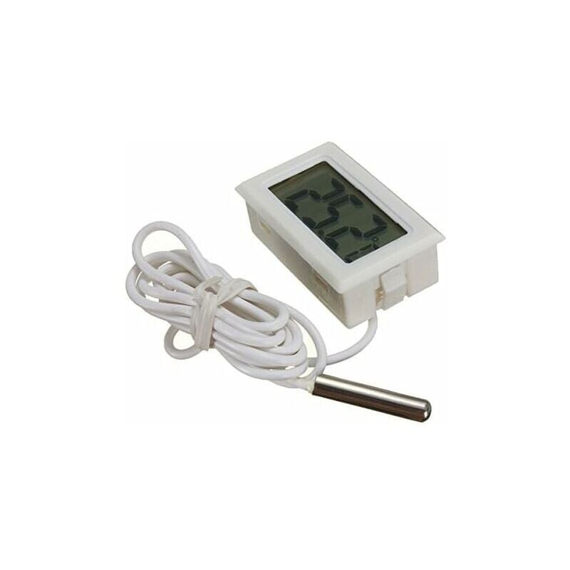 foto del prodotto lablanc termometro digitale lcd con sonda esterna per frigorifero, congelatore e acquario bianco.