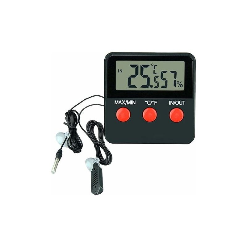 foto del prodotto lablanc termometro igrometro digitale per rettili lcd con misuratore di temperatura e umidit per terrari, incubatori e vasche per animali domestici