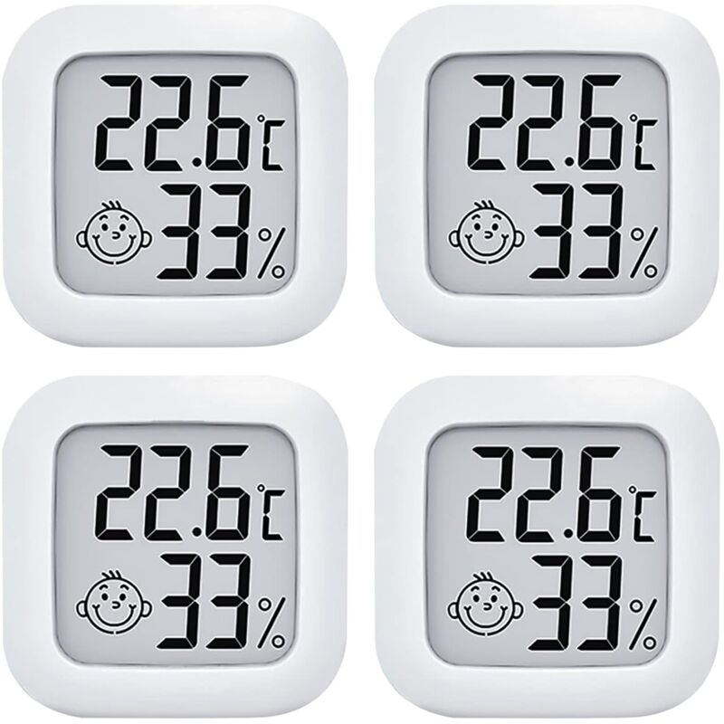 foto del prodotto lablanc termometro igrometro per interni, 4 mini termometri digitali ad alta precisione per la casa, monitor della temperatura e misuratore di