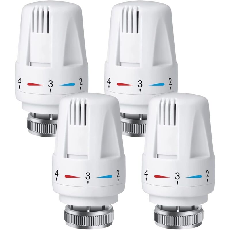 foto del prodotto lablanc testa valvola termostatica per radiatore, 4 pezzi, testa valvola termostatica per radiatore, testa termostato m30 x 1,5, testa per