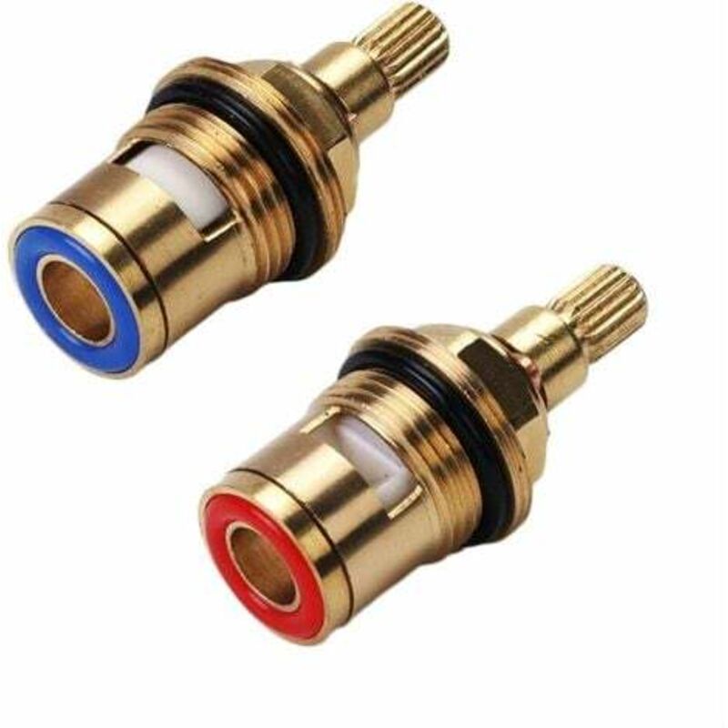 foto del prodotto lablanc testina a disco in ceramica, coppia di cartucce ceramiche di ricambio universali per rubinetto, 1 2 quarto di giro 20 tacche x 51 mm