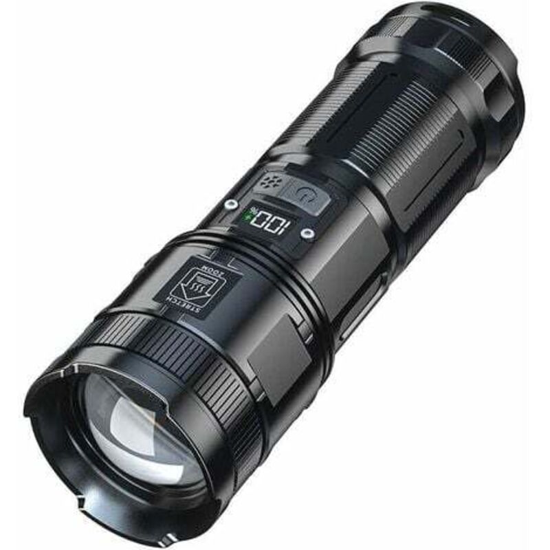 foto del prodotto lablanc torcia led ultra potente, torcia ricaricabile da 3500 lumen, batteria integrata da 9000 mah con indicatore di alimentazione digitale a led,