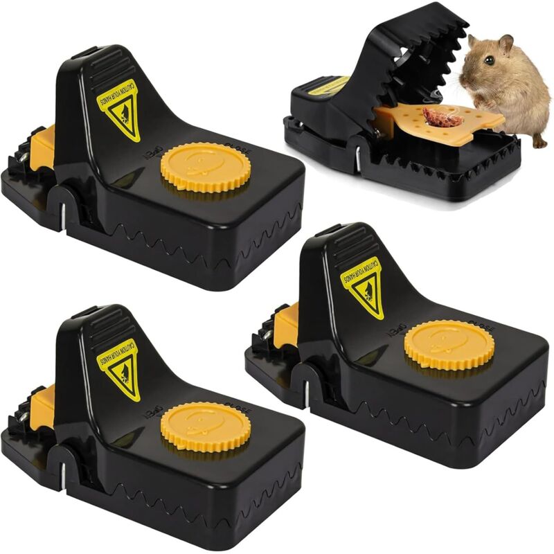 foto del prodotto lablanc trappola per topi di grandi dimensioni, 4 pezzi, trappola per topi riutilizzabile, trappola per topi vivi sensibili per cucina, magazzino,