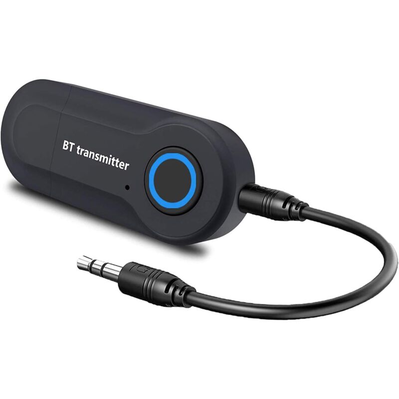 foto del prodotto lablanc trasmettitore bluetooth adattatore wireless 2 in 1 con cavo audio digitale da 3,5 mm, per tv, pc, impianto stereo per