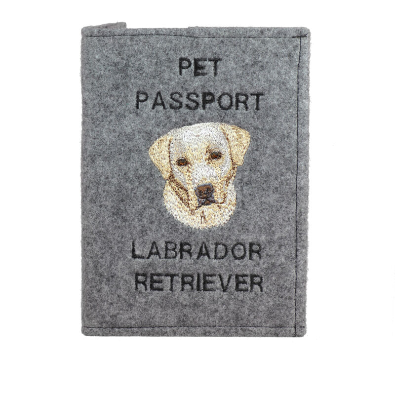 foto del prodotto labrador retriever portapassaporto per cani, portadocumenti, regalo per viaggiatori di art dog