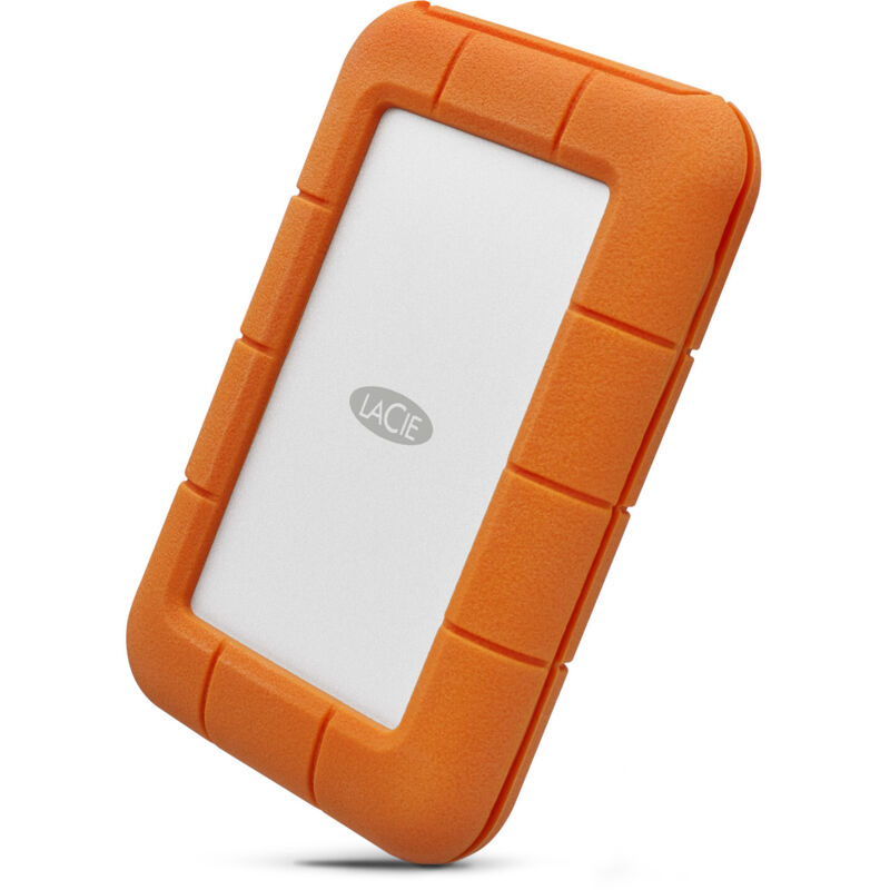 foto del prodotto lacie rugged usb-c disco rigido esterno 5000 gb grigio, giallo