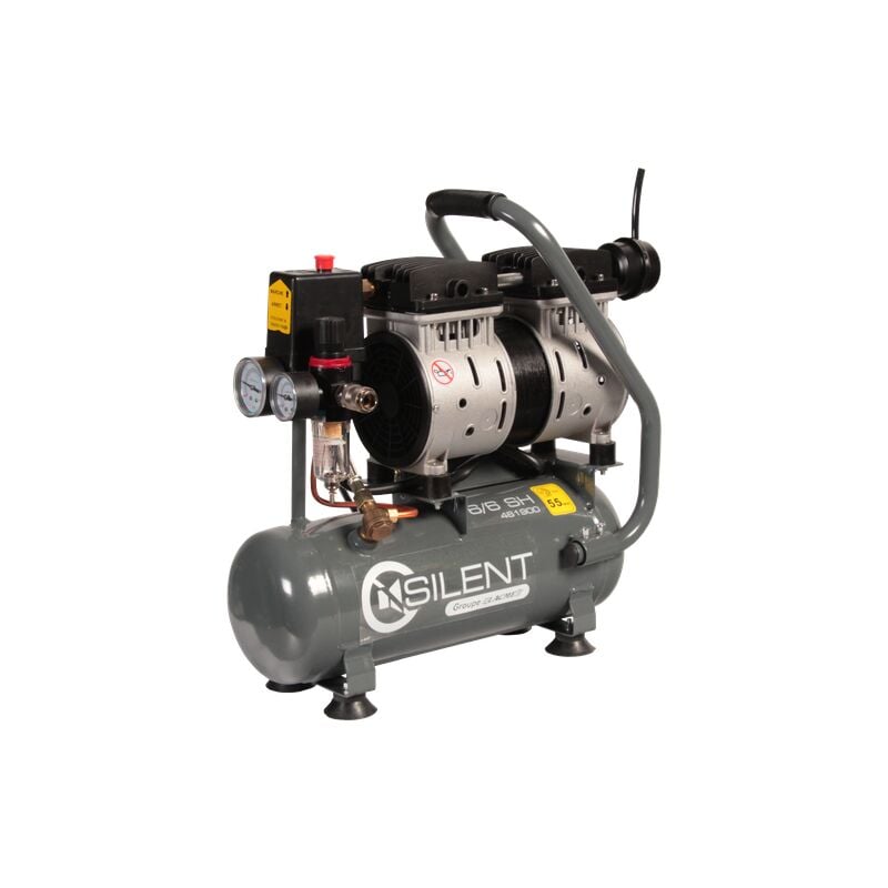foto del prodotto lacme compressore silent 6 6 sh 6 m h monofase 6 l 8 bar 461900