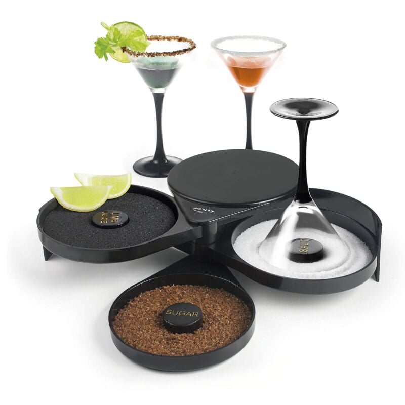 foto del prodotto lacor 62414 62414 rivettatore per bicchieri e bicchieri pieghevole con tre vassoi, accessorio per cocktail senza bpa, 20 x 16 x 7,5 cm, abs