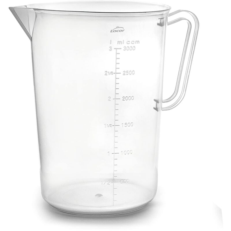 foto del prodotto lacor 67213 caraffa graduata, misurazione dei liquidi, acciaio inox, senza bpa, 17 cm, 3 l