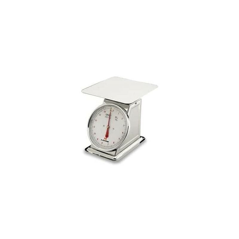 foto del prodotto lacor bilancia meccanica a piatto piano 15 kg con graduazione 50 grammi, misure 10 x 10 x 10 cm