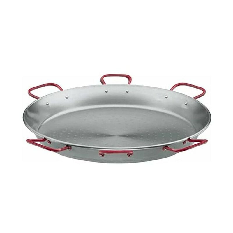 foto del prodotto lacor padella classica in acciaio 6 manici 130 cm 200 porzioni 