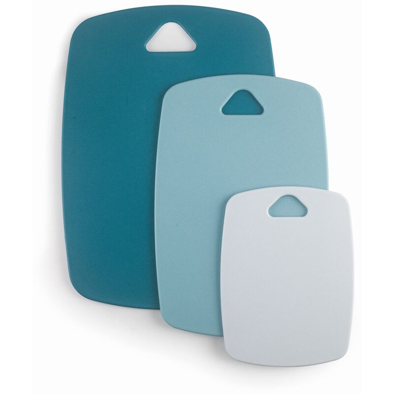 foto del prodotto lacor set di 3 taglieri ocean, tagliere,per il taglio di alimenti, foro per appendere, polipropilene, dimensioni, 20x15 cm, 30x20 cm e 35x25 cm,