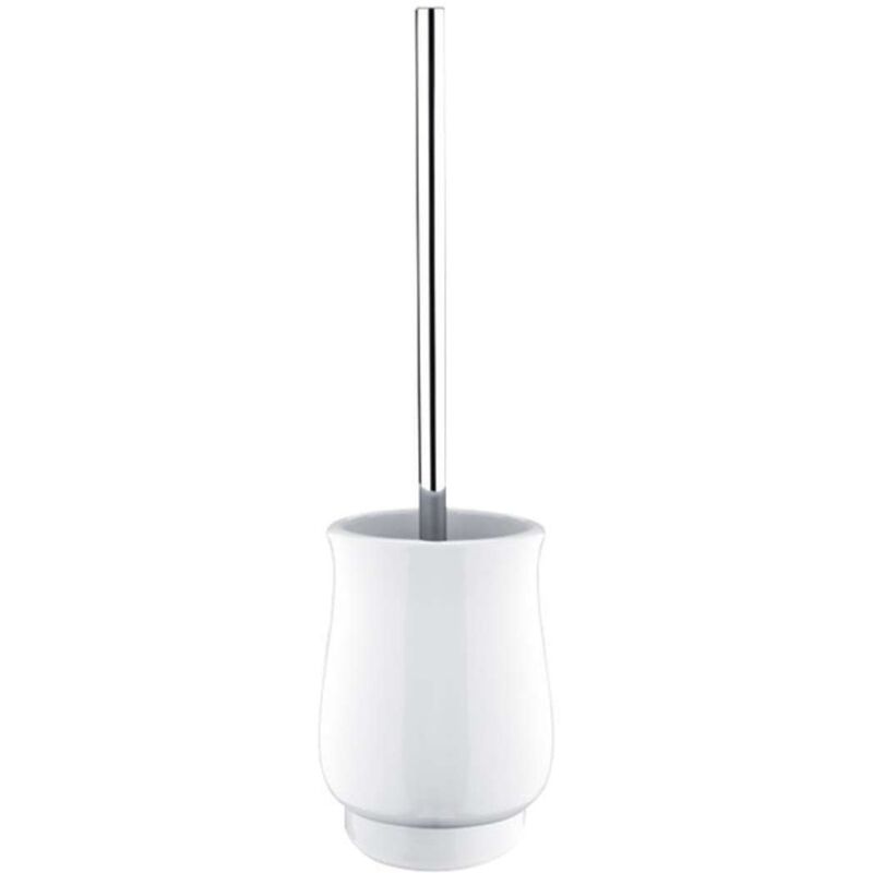 foto del prodotto lada scopino a stelo con supporto, bianco cromo 1094la 26 nimco