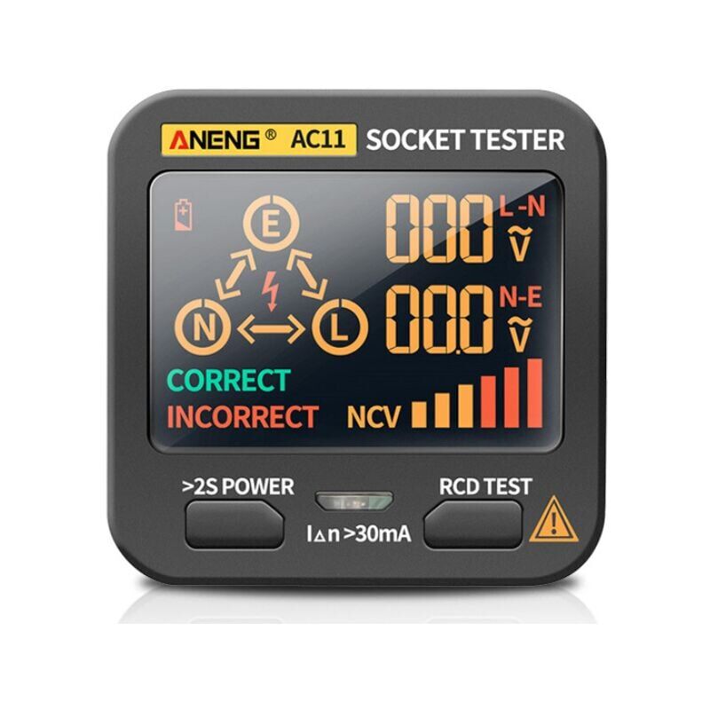 foto del prodotto ladac e tester di presa tester di circuito elettrico con display lcd tester di presa con display digitale per ispezione di cablaggi domestici e
