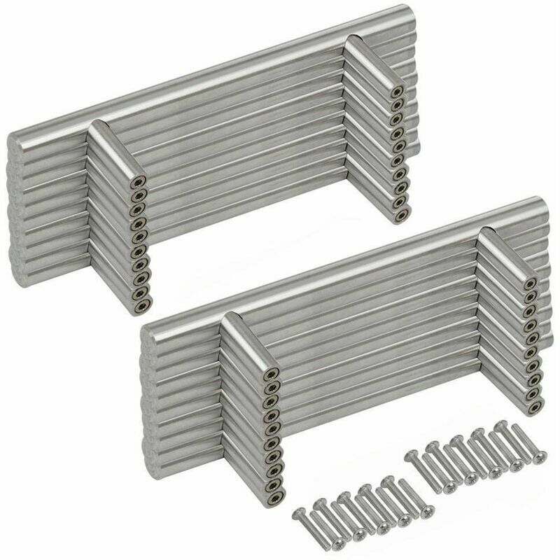 foto del prodotto lafomukea maniglia per porta da 20 pezzi maniglie per mobili per porte da cucina con barra a t in acciaio inossidabile distanza centrale 96 mm