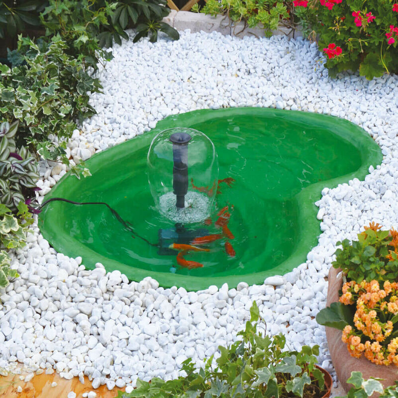 foto del prodotto laghetto artificiale da giardino 110x78x28 cm in polietilene 90 litri verde