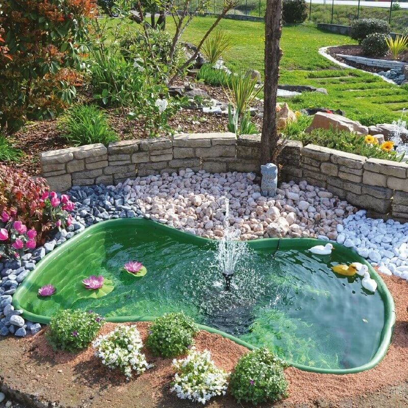 foto del prodotto laghetto artificiale da giardino 178x125x45 cm in polietilene 610 litri verde