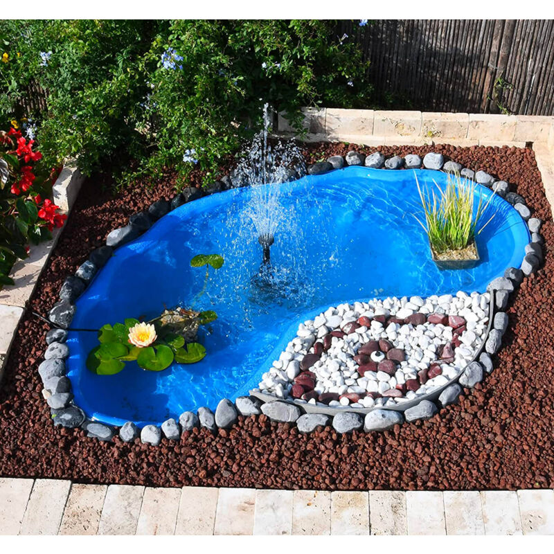 foto del prodotto laghetto artificiale da giardino 185x115x36 cm in polietilene 270 litri azzurro